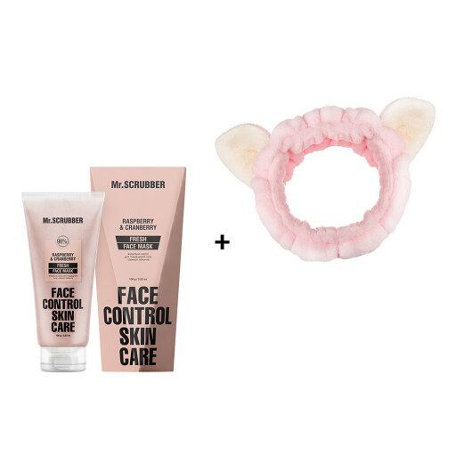 Живильна маска для покращення тону і свіжості обличчя Fresh Face Control + Пов'язка Mr.SCRUBBER