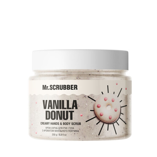 Крем-скраб для рук і тіла з ароматом ванільного пончика Vanila Donut Mr.SCRUBBER