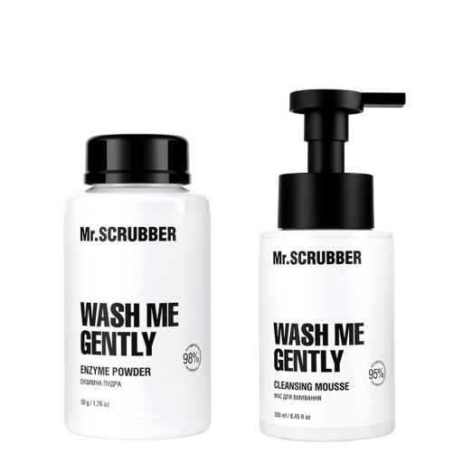Ензимна пудра + Мус для вмивання WASH ME GENTLY Mr.SCRUBBER