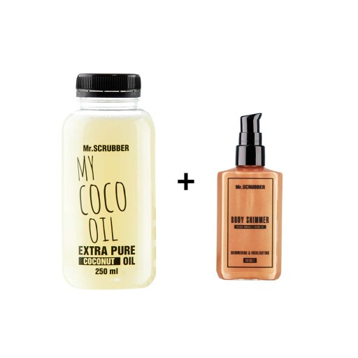 Очищена кокосова олія My Coco Oil Extra Pure + Шиммер Mr.SCRUBBER Bronze