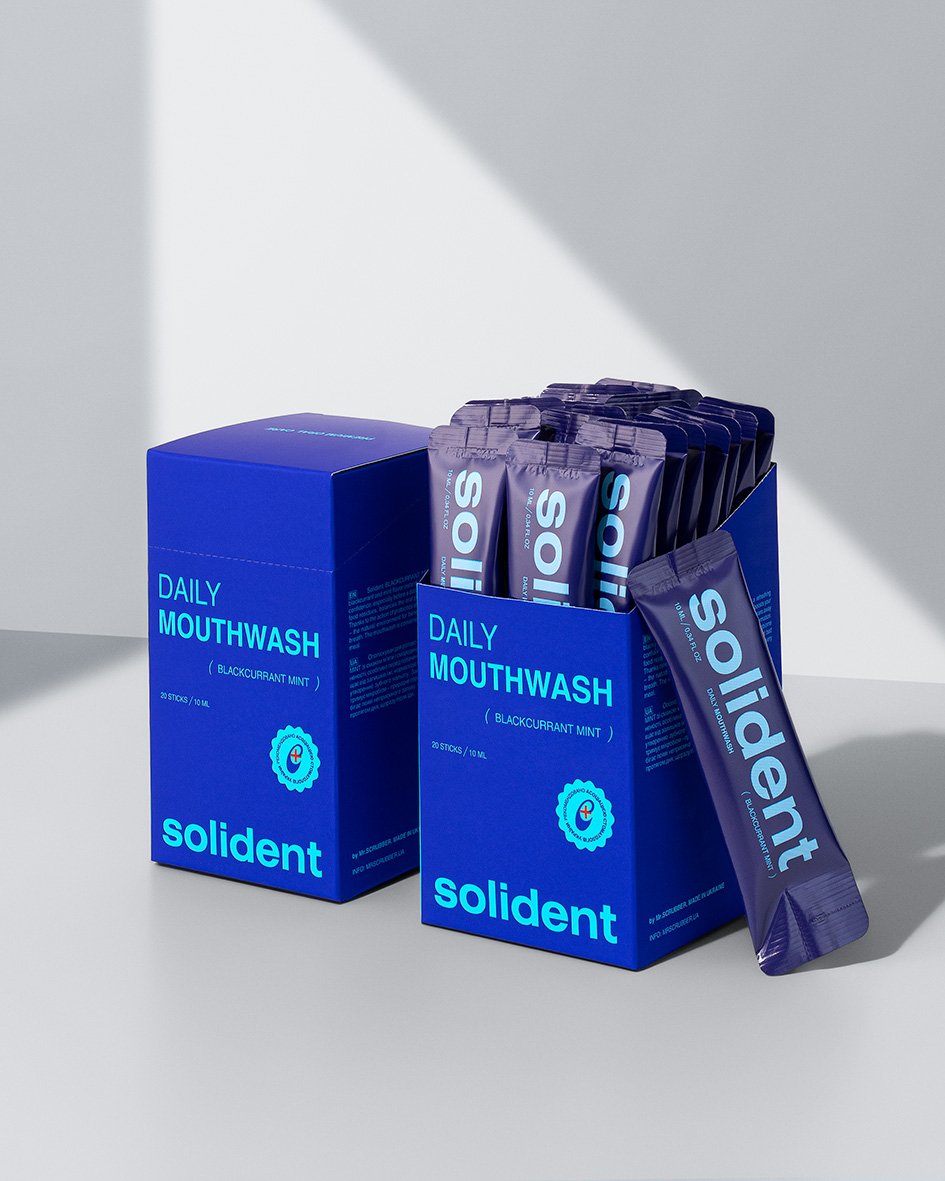 Набір ополіскувачів для ротової порожнини Solident Blackcurrant mint / смородина-м'ята