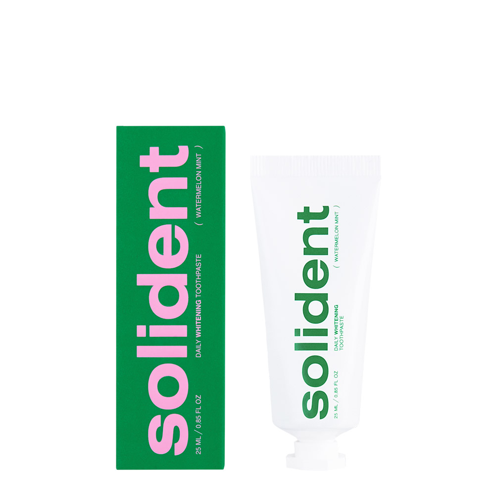 Щоденна відбілювальна зубна паста Solident Watermelon mint / кавун-м'ята, 25 ml