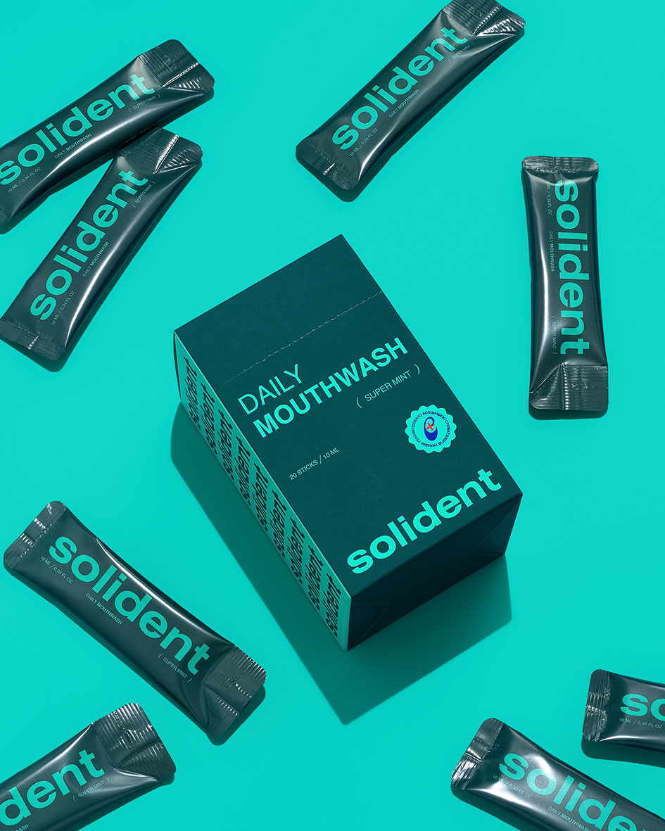 Набір ополіскувачів для ротової порожнини Solident Super mint / суперм'ята