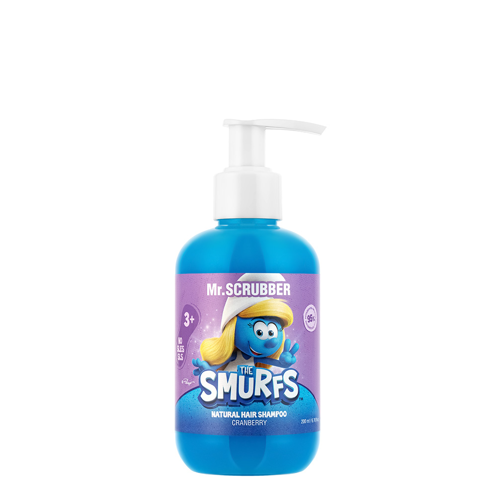 Натуральний дитячий шампунь для волосся The Smurfs із ароматом журавлини Mr.SCRUBBER
