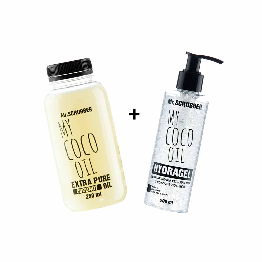 Кокосова олія My Coco Oil Extra Pure + Гідрогель для тіла My Coco Oil TM Mr.SCRUBBER