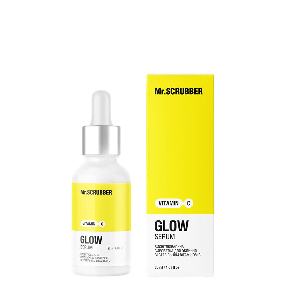 Висвітлювальна сироватка для обличчя Glow Vitamin C зі стабільним вітаміном С Mr.SCRUBBER