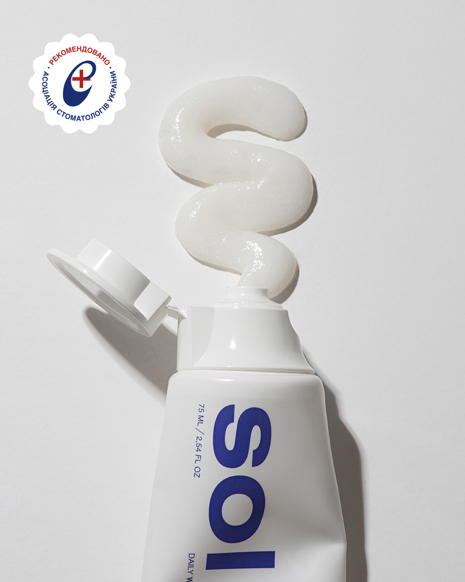 Щоденна відбілювальна зубна паста Solident Blackcurrant mint / смородина-м'ята, 90 g