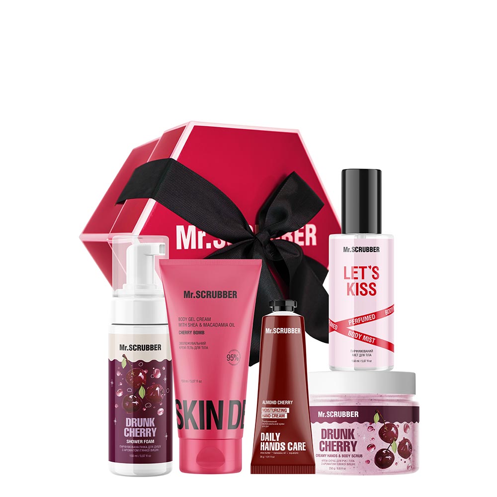 Подарунковий набір Cherry Kiss Mr.SCRUBBER