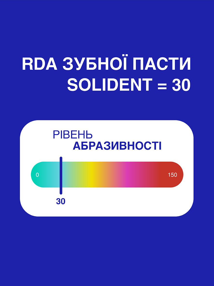 Щоденна відбілювальна зубна паста Solident Blackcurrant mint / смородина-м'ята, 90 g