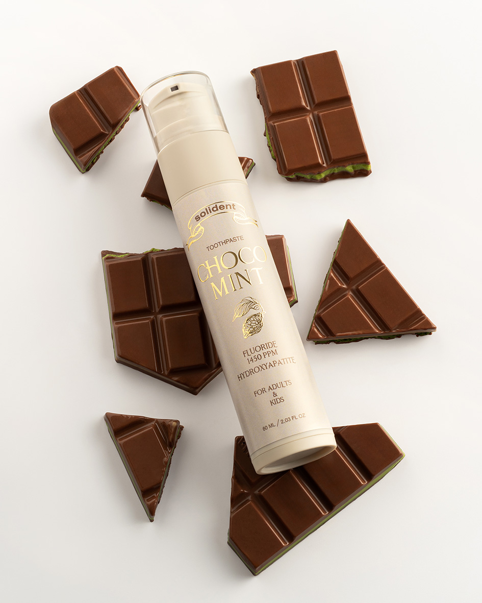 Зубна паста Solident шоколад-м'ята з фтором 1450 ppm