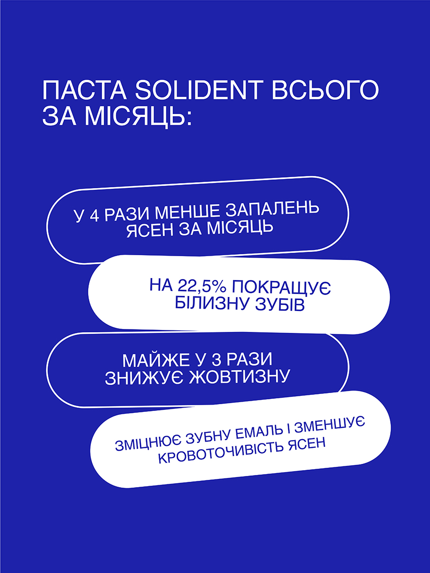 Щоденна відбілювальна зубна паста Solident Blackcurrant mint / смородина-м'ята, 25 ml