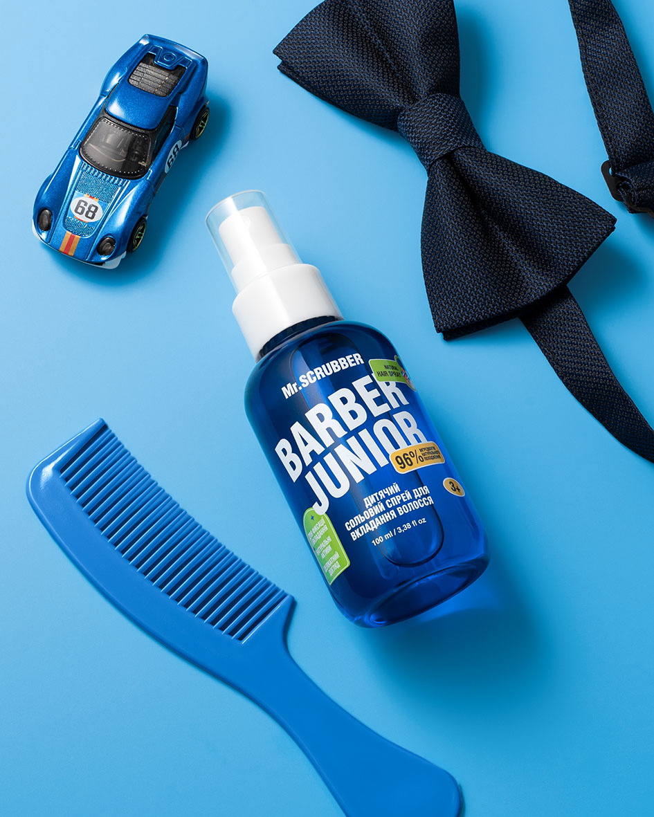 Дитячий сольовий спрей для вкладання волосся Barber Junior Mr.SCRUBBER
