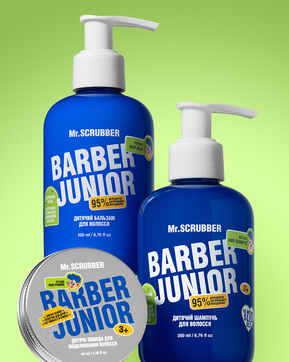 Дитячий шампунь для волосся Barber Junior Mr.SCRUBBER