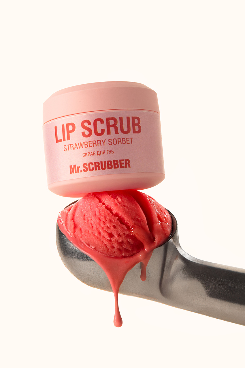 Cкраб для губ Lip Scrub Strawberry Sorbet із ароматом полуничного сорбету Mr.SCRUBBER
