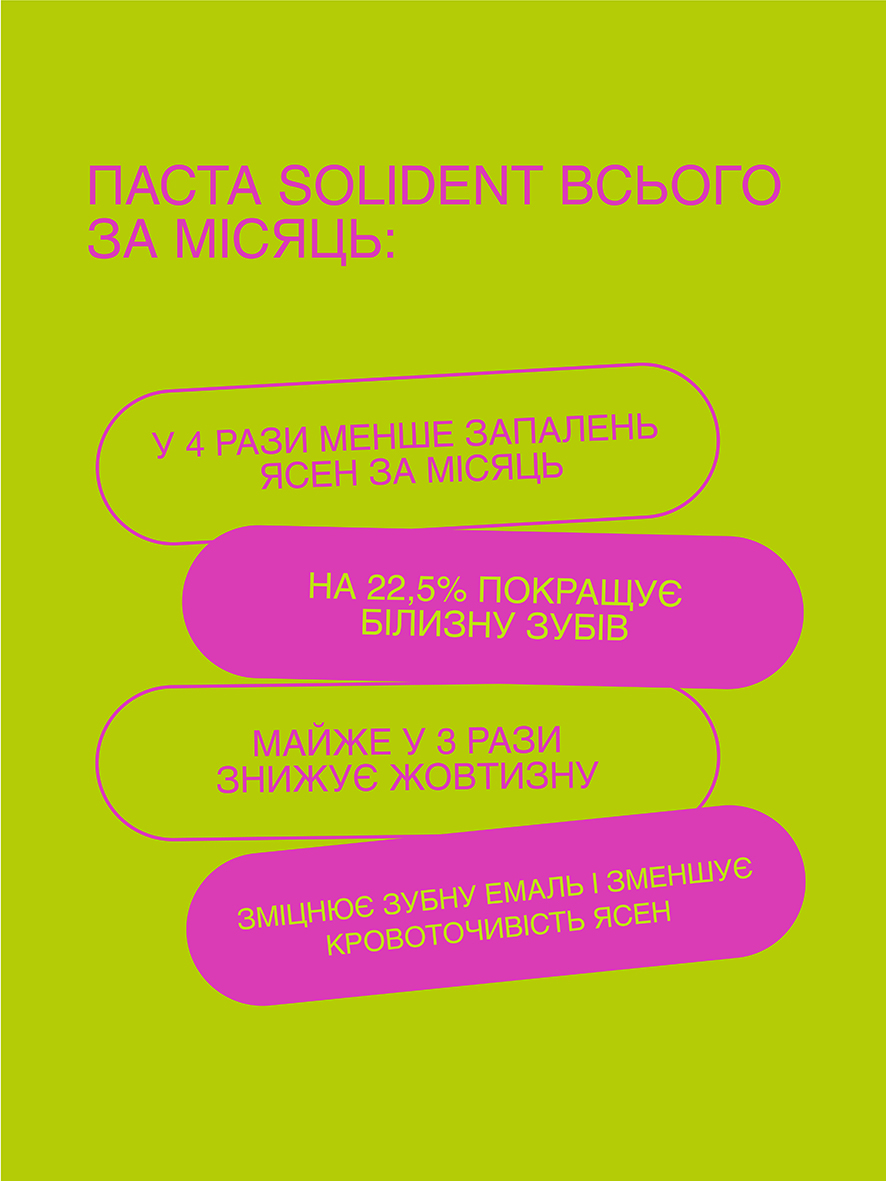 Щоденна відбілювальна зубна паста Solident Peach mint / персик-м'ята, 25 ml