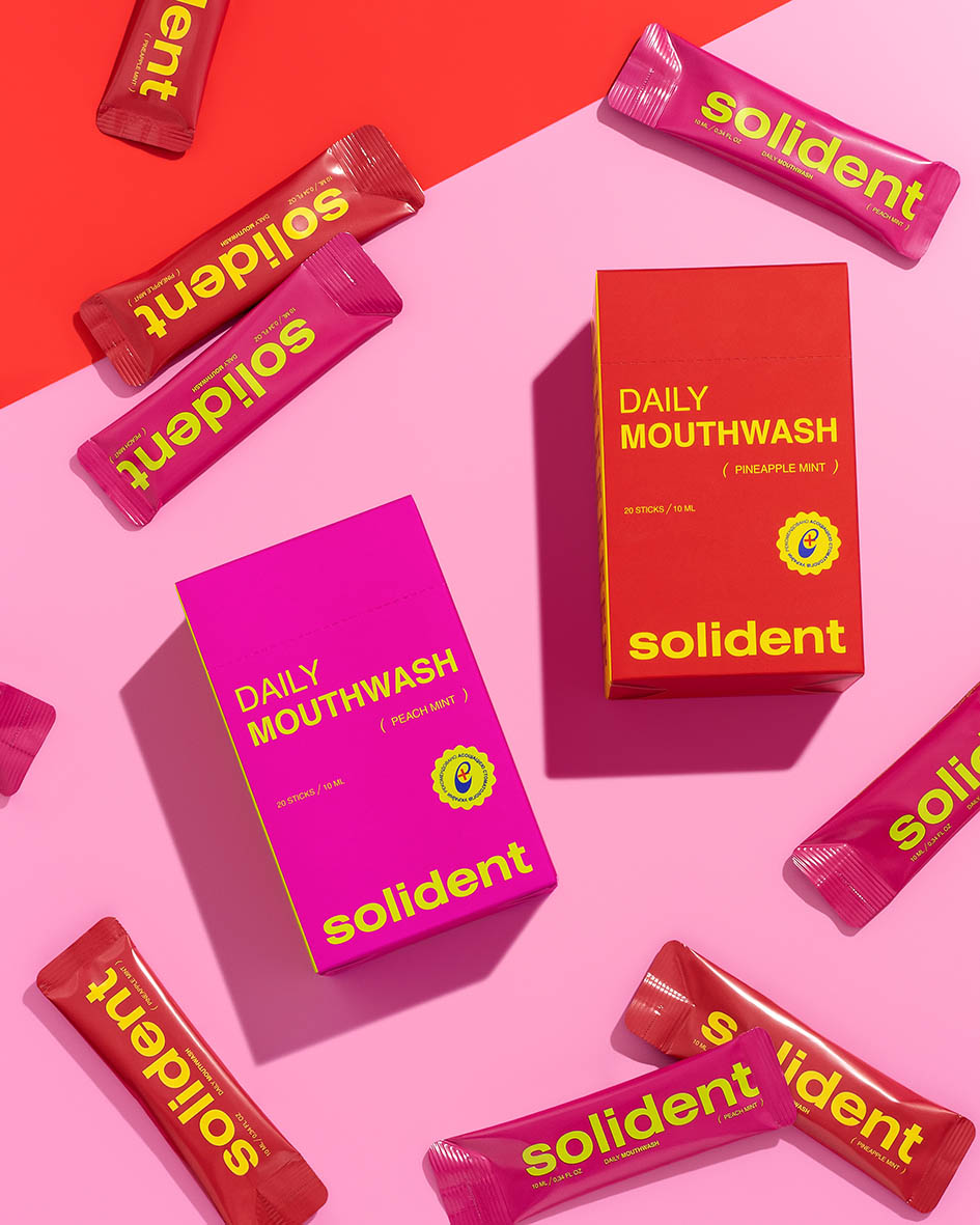 Набір ополіскувачів для ротової порожнини Solident Pineapple mint / ананас-м'ята