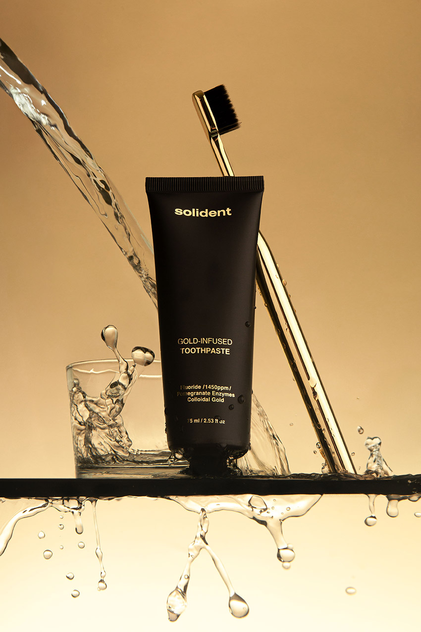 Зубна паста Solident Gold-Infused Toothpaste з колоїдним золотом