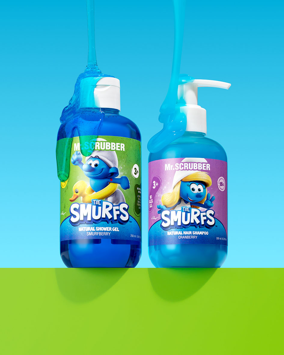 Натуральний дитячий гель для душу The Smurfs Smurfberry Mr.SCRUBBER