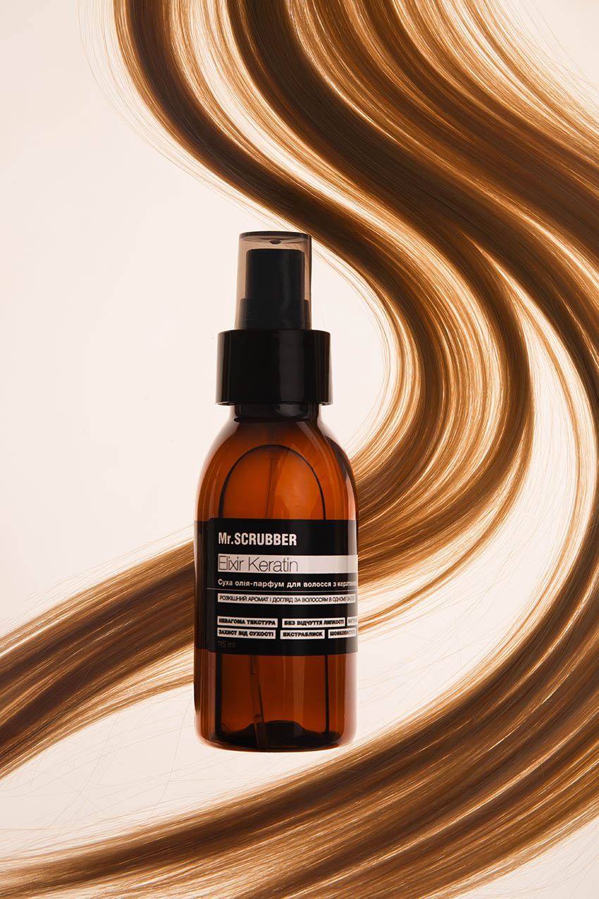 Суха олія-парфум для волосся Elixir Keratin TM Mr.SCRUBBER