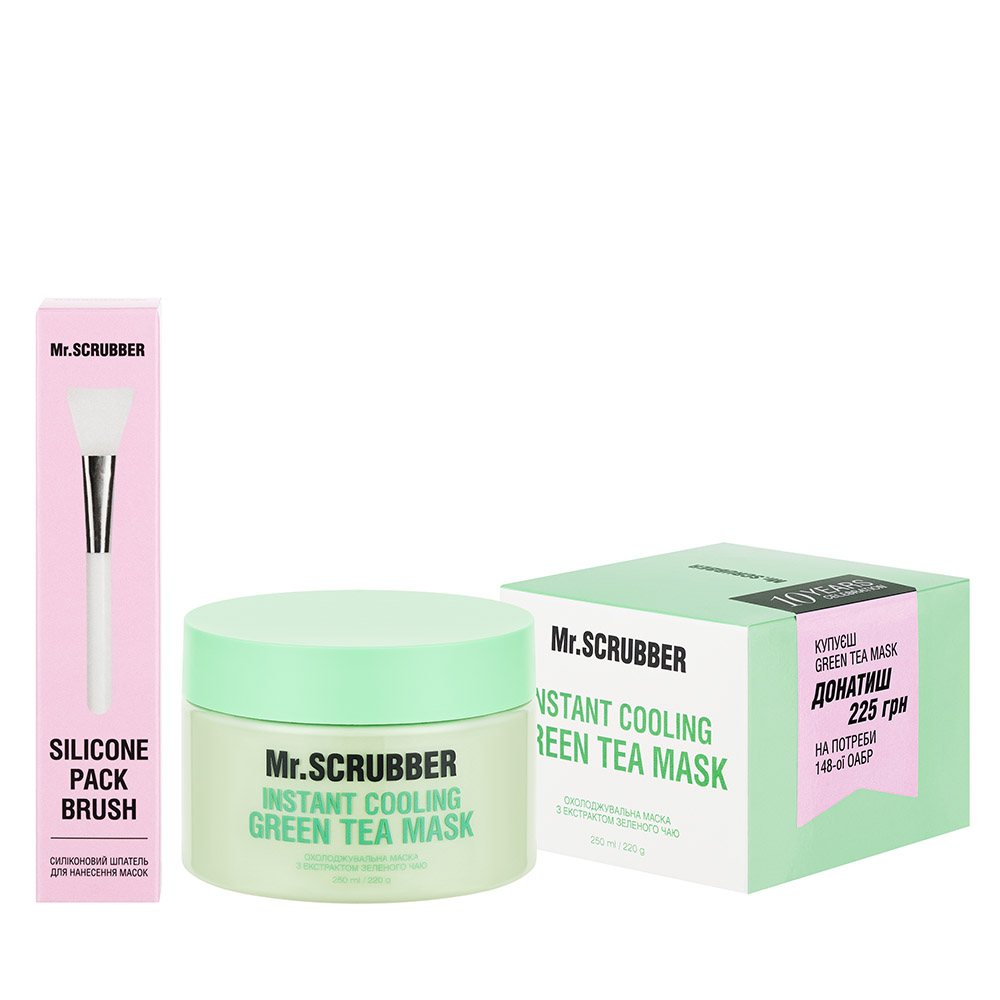 Охолоджувальна маска для обличчя Instant Cooling Green Tea Mask з екстрактом зеленого чаю Mr.SCRUBBER